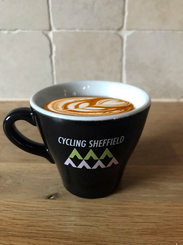 Cycling Sheffield Latte Cup & Saucer